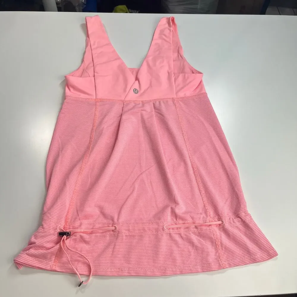 Lululemon Hustle & Bustle Tank‎ Heathered Bleached Coral / Bleached Coral Sz 4